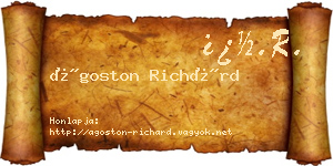Ágoston Richárd névjegykártya